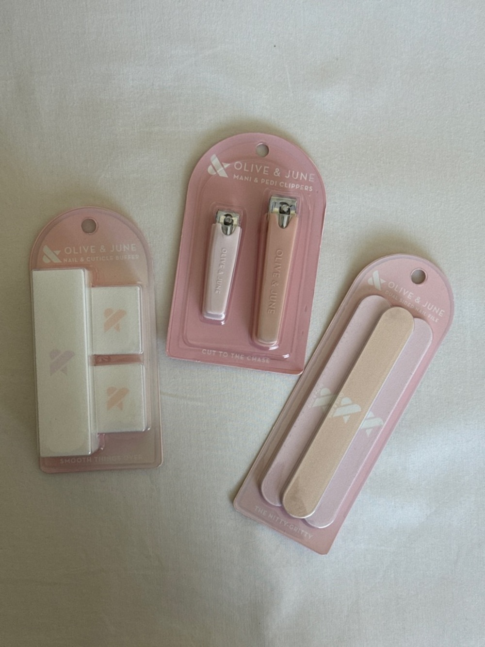 Olive & June Pink Nail Care Kit – Nail Clippers & Files